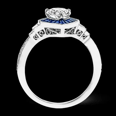 Engagement Ring in 18k Gold with Diamonds