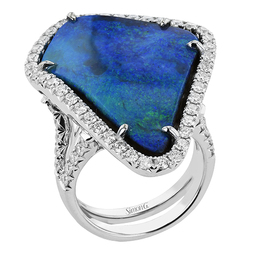 Color Ring in 18k Gold with Diamonds