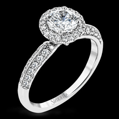 Engagement Ring in 18k Gold with Diamonds