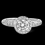 Engagement Ring in 18k Gold with Diamonds