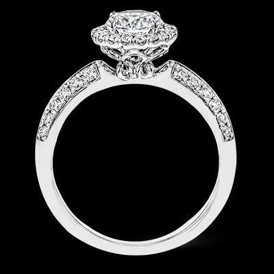Engagement Ring in 18k Gold with Diamonds