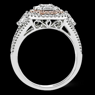 Engagement Ring in 18k Gold with Diamonds