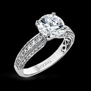 Engagement Ring in 18k Gold with Diamonds