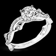 Engagement Ring in 18k Gold with Diamonds