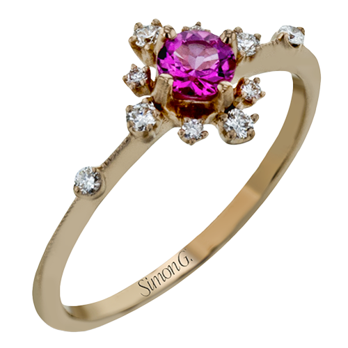 Color Ring in 18k Gold with Diamonds