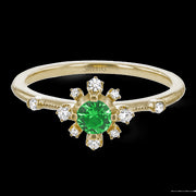 Color Ring in 18k Gold with Diamonds