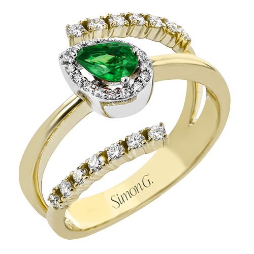 Color Ring in 18k Gold with Diamonds