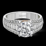 Engagement Ring in 18k Gold with Diamonds