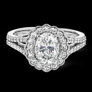 Engagement Ring in 18k Gold with Diamonds