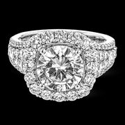 Engagement Ring in 18k Gold with Diamonds