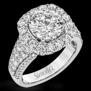 Engagement Ring in 18k Gold with Diamonds