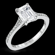Engagement Ring in 18k Gold with Diamonds