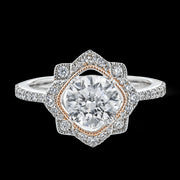 Engagement Ring in 18k Gold with Diamonds