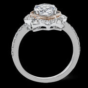 Engagement Ring in 18k Gold with Diamonds