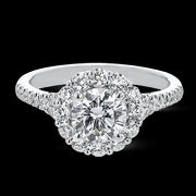 Engagement Ring in 18k Gold with Diamonds