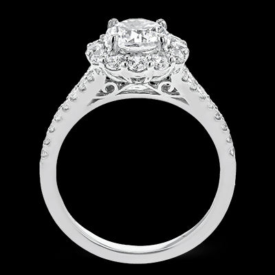 Engagement Ring in 18k Gold with Diamonds