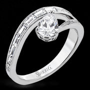 Engagement Ring in 18k Gold with Diamonds