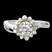 Engagement Ring in 18k Gold with Diamonds