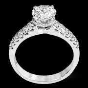 Engagement Ring in 18k Gold with Diamonds