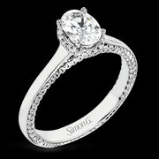 Engagement Ring in 18k Gold with Diamonds