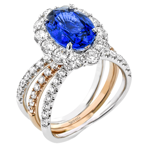 Color Ring in 18k Gold with Diamonds