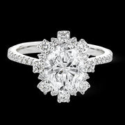 Engagement Ring in 18k Gold with Diamonds