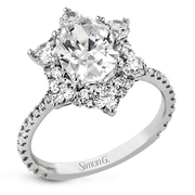 Engagement Ring in 18k Gold with Diamonds