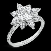 Engagement Ring in 18k Gold with Diamonds