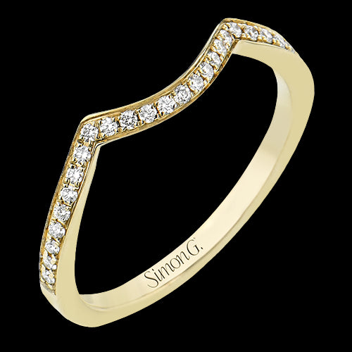 Wedding Band in 18k Gold with Diamonds
