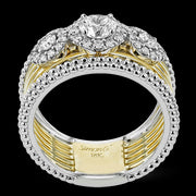 Right Hand Ring in 18k Gold with Diamonds