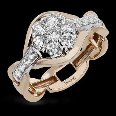 Right Hand Ring in 18k Gold with Diamonds