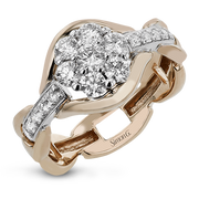 Right Hand Ring in 18k Gold with Diamonds