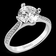 Engagement Ring in 18k Gold with Diamonds
