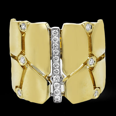 Right Hand Ring in 18k Gold with Diamonds