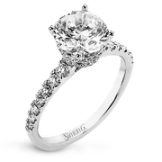 Engagement Ring in 18k Gold with Diamonds
