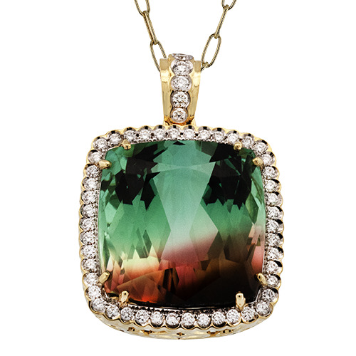 Color Pendant in 18k Gold with Diamonds