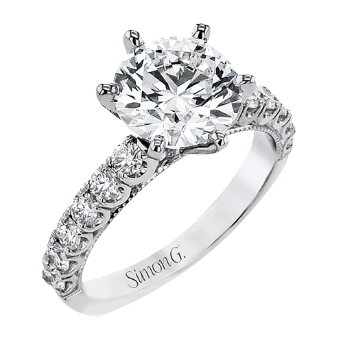 Engagement Ring in 18k Gold with Diamonds