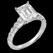 Engagement Ring in 18k Gold with Diamonds
