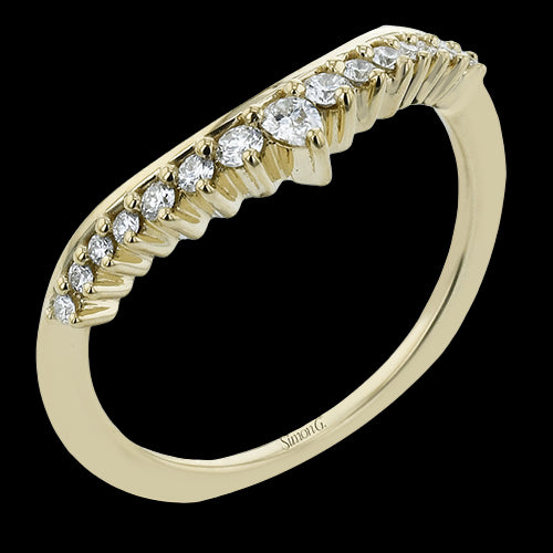 Wedding Band in 18k Gold with Diamonds