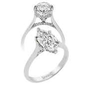 Engagement Ring in 18k Gold with Diamonds