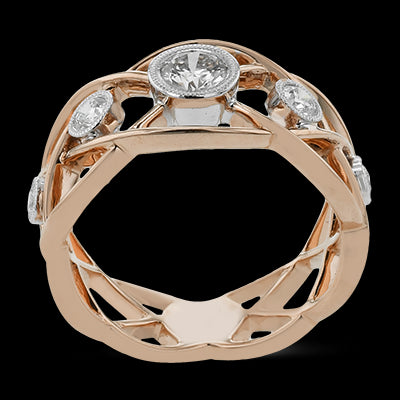 Right Hand Ring in 18k Gold with Diamonds