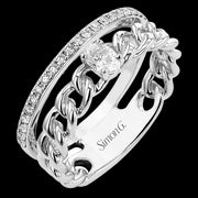 Right Hand Ring in 18k Gold with Diamonds