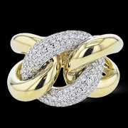 Right Hand Ring in 18k Gold with Diamonds