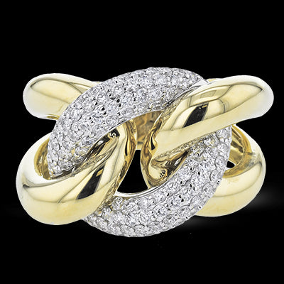 Right Hand Ring in 18k Gold with Diamonds