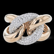 Right Hand Ring in 18k Gold with Diamonds