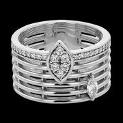 Right Hand Ring in 18k Gold with Diamonds