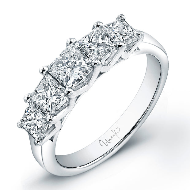 Uneek Timeless Collection Five-Stone Princess Cut Diamond Anniversary Ring