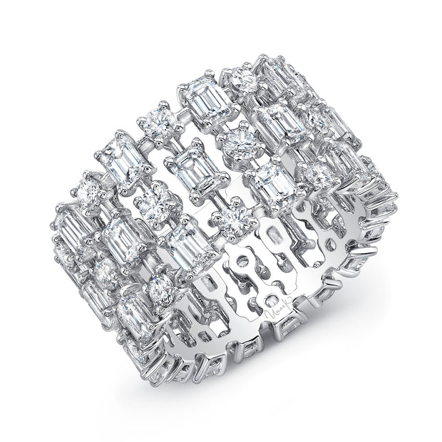 Uneek Signature Collection 3-Row Fashion Ring