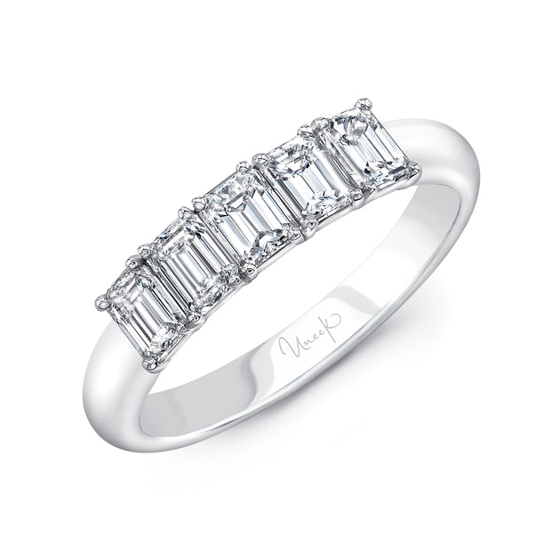 Uneek Timeless Collection Five-Stone Emerald Cut Anniversary Ring