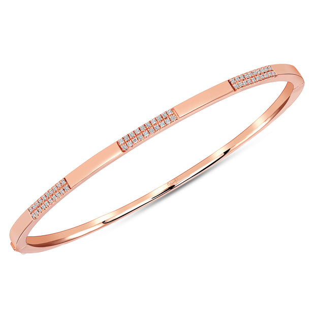 Uneek Stackable Collection 1-Row Clasp Bangle